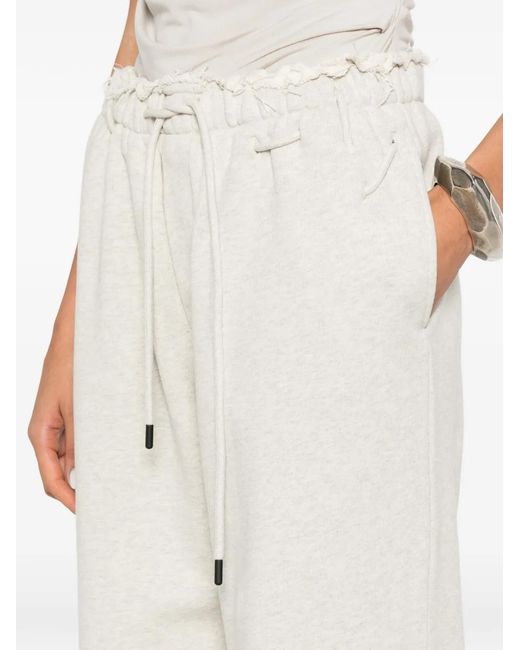 Facon Jacmin White Pipa Drawstring-Waist Track Pants