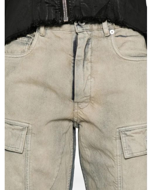 Rick Owens Gray Cargo Pocket Jeans