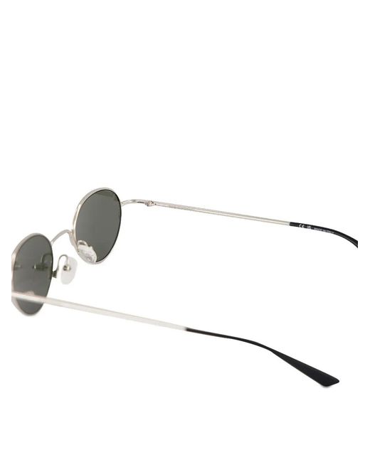 McQueen Metallic Oval-Frame Sunglasses