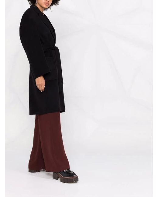 10 Corso Como Black Belted Single-Breasted Coat