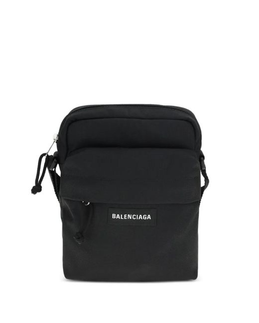 Balenciaga Black Shoulder Bag With Zip Pouch for men