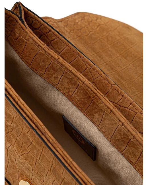 Pollini Natural Fence Croc-Effect Cross Body Bag