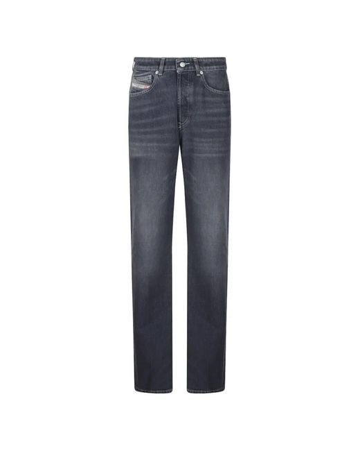 DIESEL Blue Regular Jeans High Waist 1971 D-Sent
