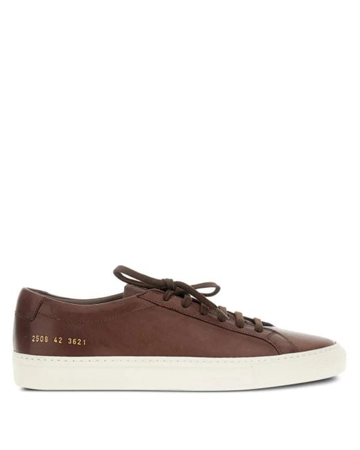 Common Projects Brown Lace-Up Leather Sneakers for men