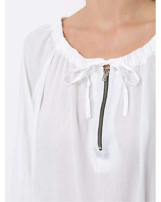 Amir Slama White Tie-Fastening Blouse
