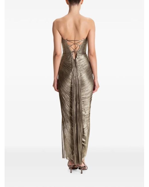 Maria Lucia Hohan Metallic Amisha Silk Maxi Dress