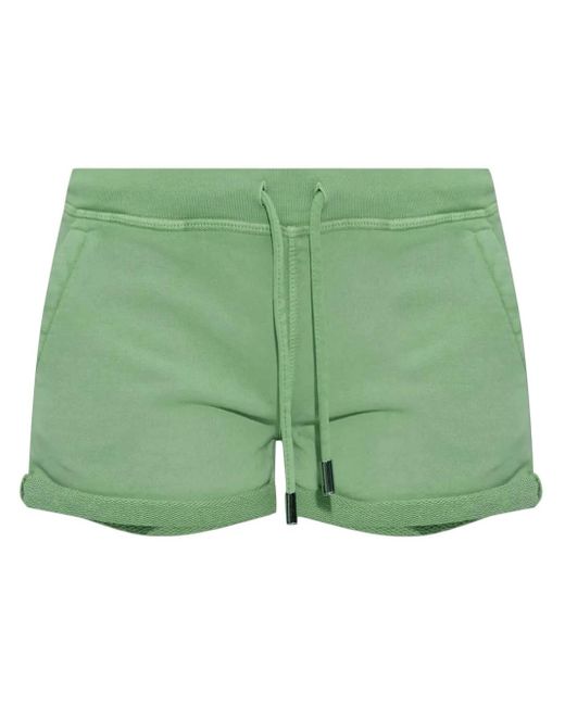 DSquared² Green Kordelzug-Shorts mit Rollsaum
