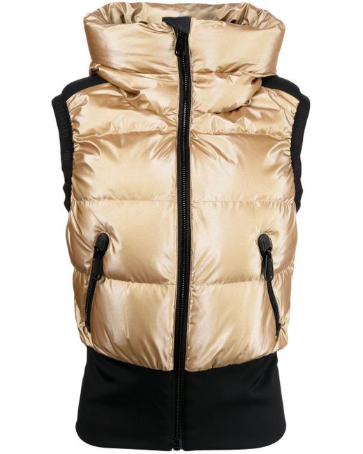 Goldbergh Star Patch Padded Gilet in Natural | Lyst Australia