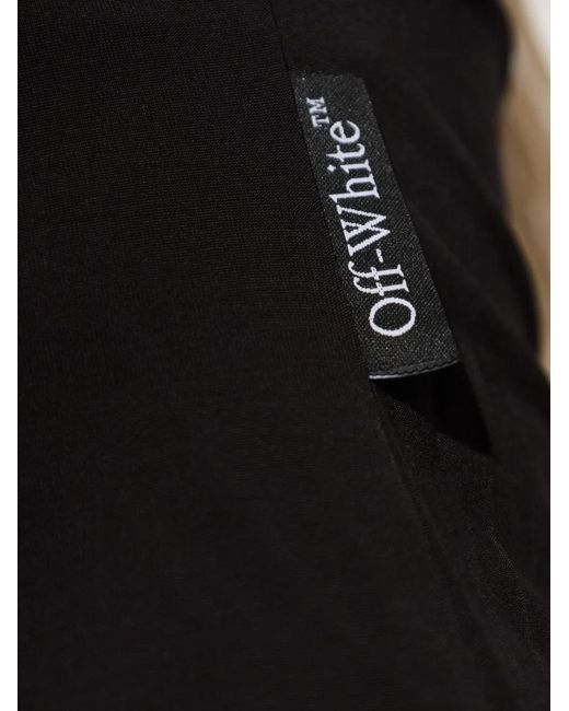 Off-White c/o Virgil Abloh Black Ruched Long-Sleeve Mini Dress