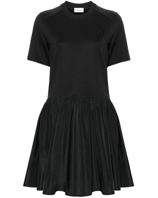 Moncler Black Flared T-shirt Dress