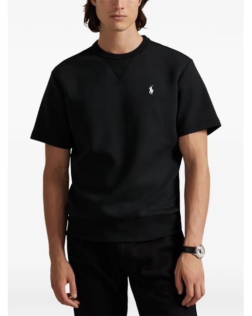 Polo Ralph Lauren Black Crew-Neck Knitted T-Shirt for men