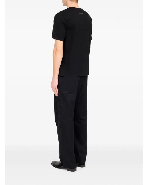MM6 by Maison Margiela Black Cotton Jersey T-Shirt for men