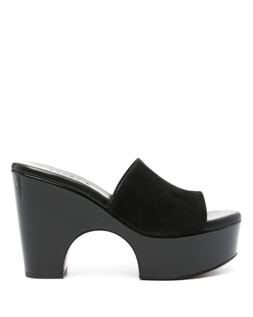 Robert Clergerie Black View 110mm Mules