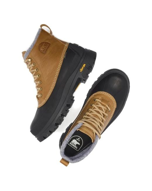 Sorel Blue Bottines Vernies À Lacets for men