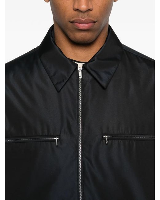 Jil Sander Blue Padded Shirt Jacket for men