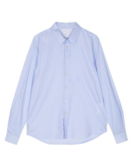 PS by Paul Smith Blue Striped Cotton Shirt for men