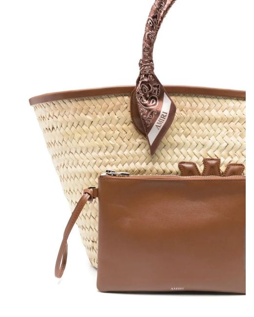 Amiri Natural Ma Raffia Tote Bag