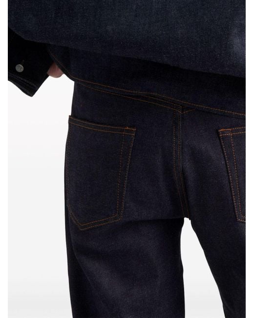 Prada Halbhohe Slim-Fit-Jeans in Blue für Herren