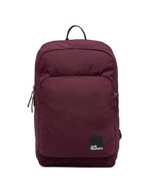 Jack Wolfskin Purple Terraview Logo-Patch Zip-Around Backpack