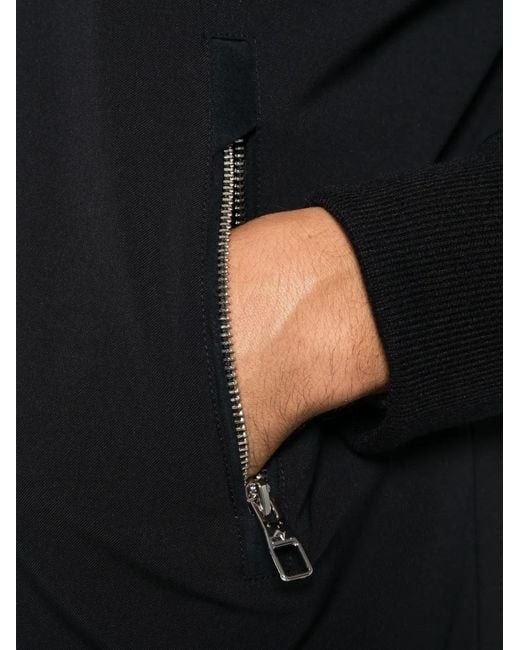 Montecore Black Zip-Up Bomber Jacket for men