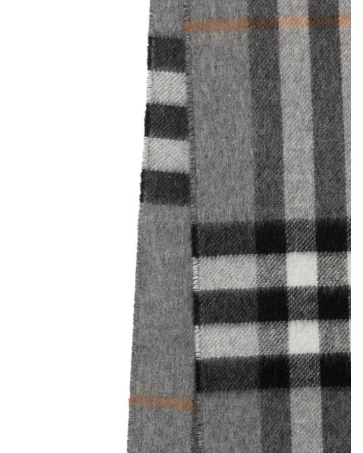Burberry Black Checked Pattern Scarf