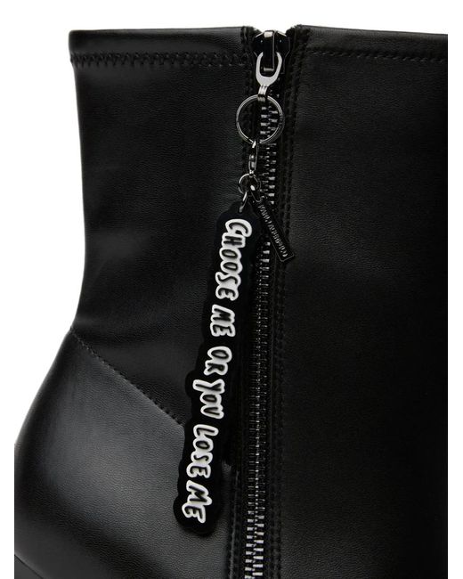 Karl Lagerfeld Black Waverly Midi Zip Boots