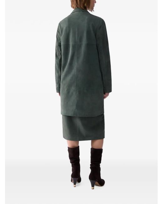 Liu Jo Green Long Suede Jacket