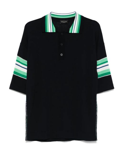 Roberto Collina Fein Gestricktes Poloshirt in Black für Herren