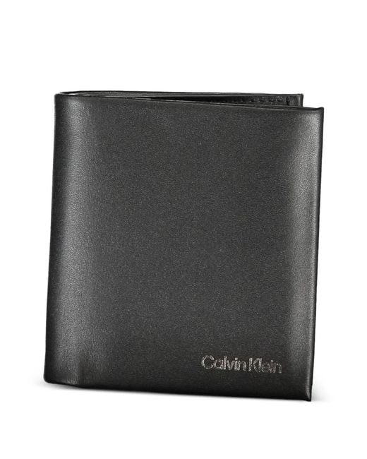 Calvin Klein Black Logo-Print Bifold Wallet for men