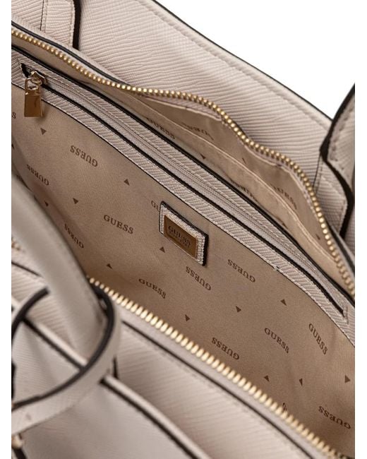 Guess White Bolena heart charm shoulder bag