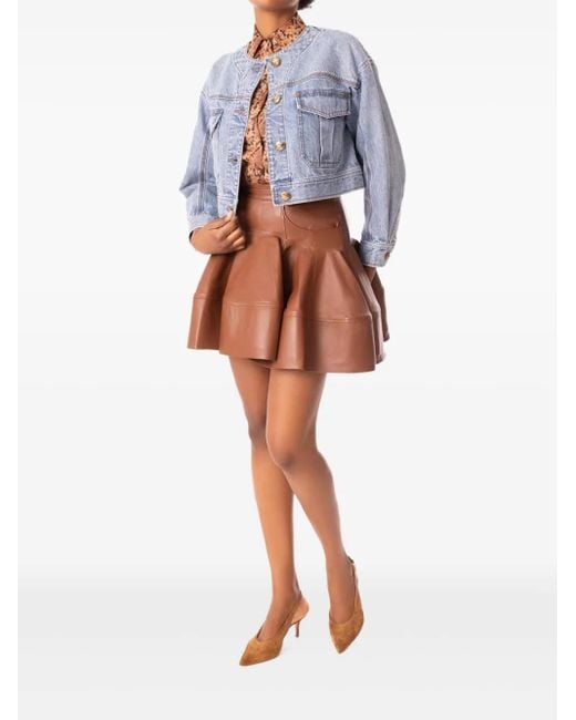 Zimmermann Blue Cropped Denim Jacket