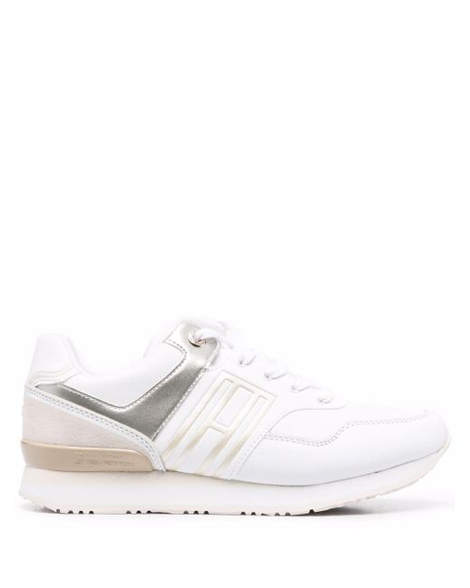 Tommy Hilfiger Leather City Runner Low-top Sneakers in White | Lyst