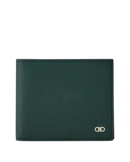 Ferragamo Green Portemonnaie mit Gancini-Detail
