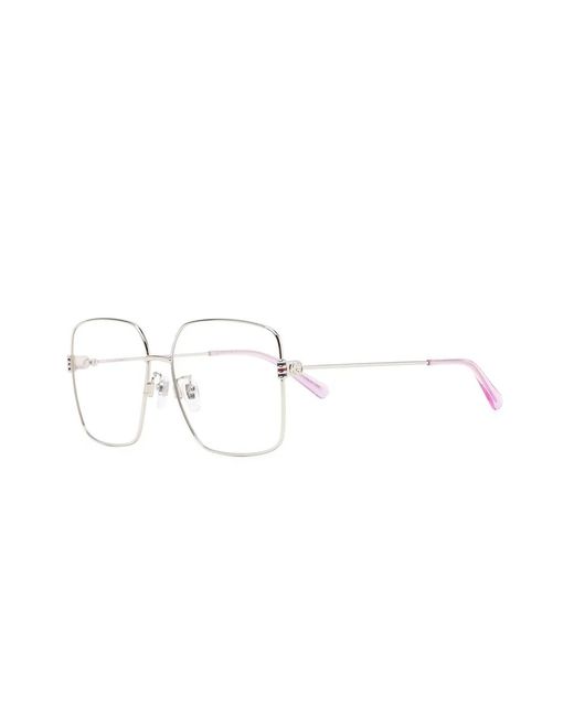 Gucci Metallic Oversize-Frame Glasses