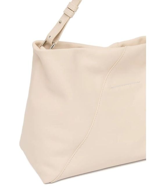 MM6 by Maison Margiela Natural Single-Stitch Logo Clutch Bag