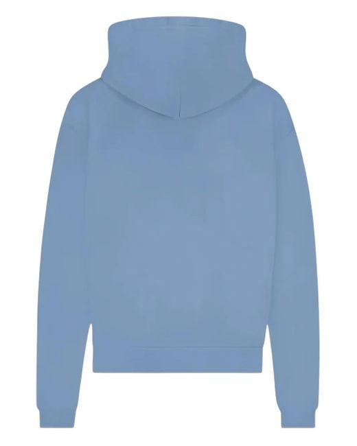 flâneur Blue Logo-Print Hoodie for men
