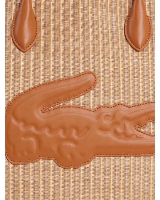 Lacoste Natural Sac Porté Épaule À Appliqué Logo