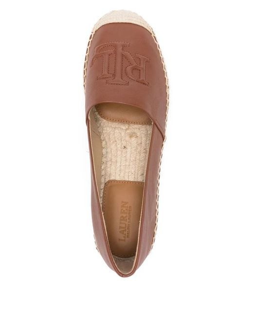 Ralph Lauren Brown "Cameryn" Lg 2 Espadrilles Flat