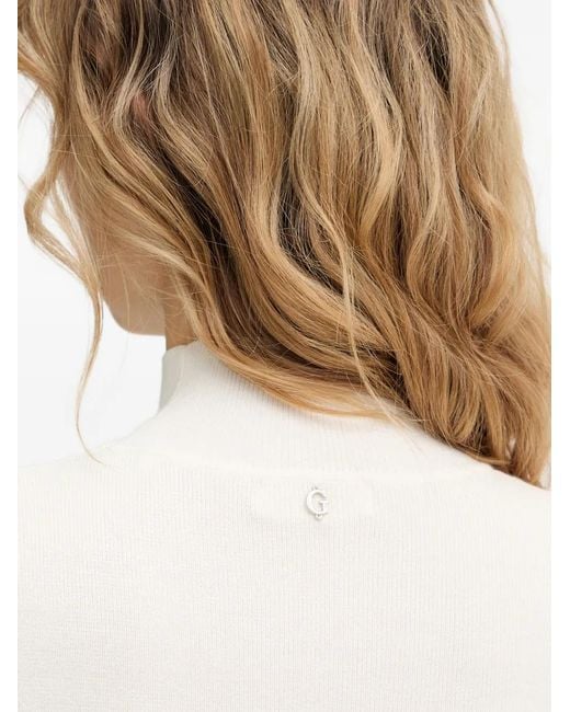 Guess White Embellished Top
