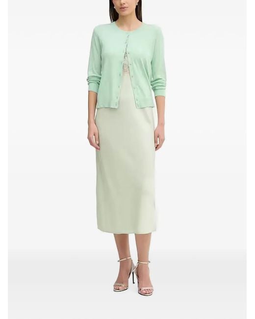 Benetton Green Button Cardigan
