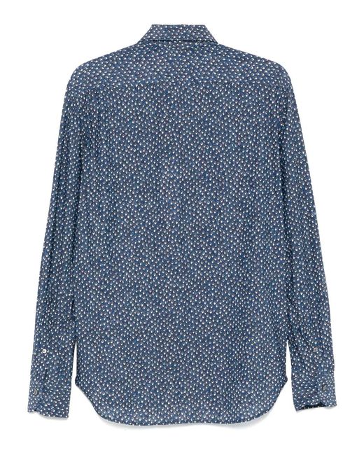 Orian Blue Printed Shirt for men