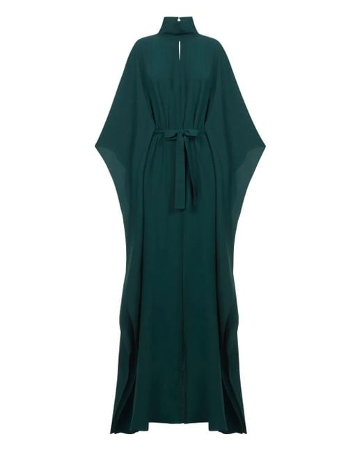 ‎Taller Marmo Green Mrs Hall High-Neck Open-Back Maxi Dress