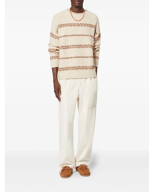 Isabel Marant Natural Romain Striped Pullover for men