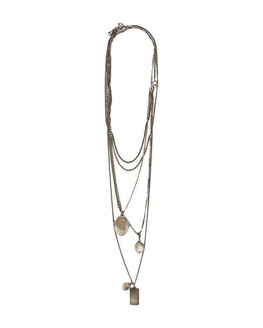 Ann Demeulemeester Metallic Multiple Chain Necklace