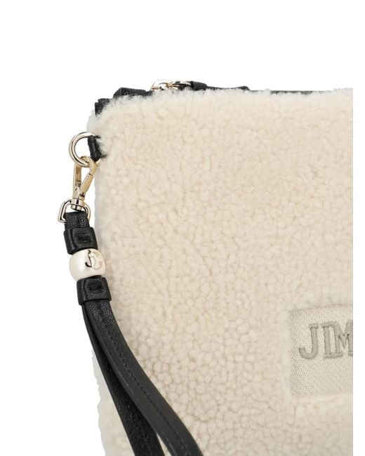 Pochette En Peau Lainée Jimmy Choo en coloris Natural