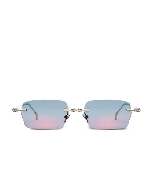 Kuboraum Blue Geometric-Frame Sunglasses