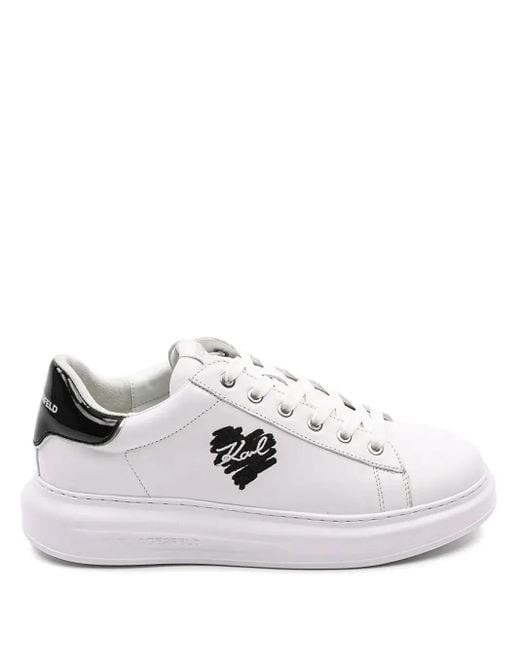 Karl Lagerfeld White Leather Sneakers for men