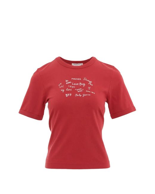 Rag & Bone Red Graphic-Print T-Shirt