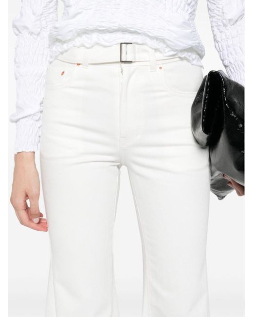 Sacai Flared Jeans in het White