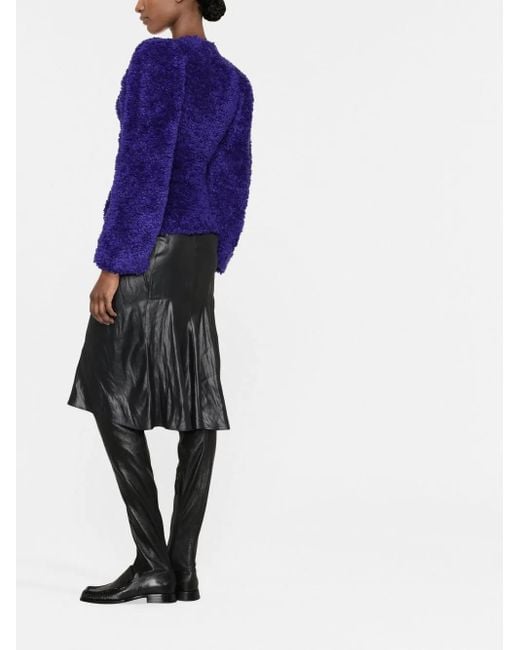 Stella McCartney Blue Textured Cropped Jumper
